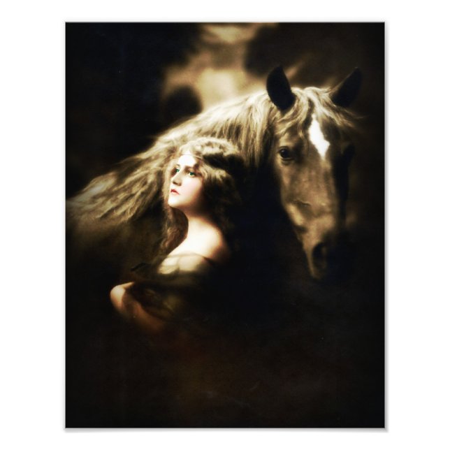 Vintage SINTI UND ROMA mit HORSE Fotodruck (Vorne)