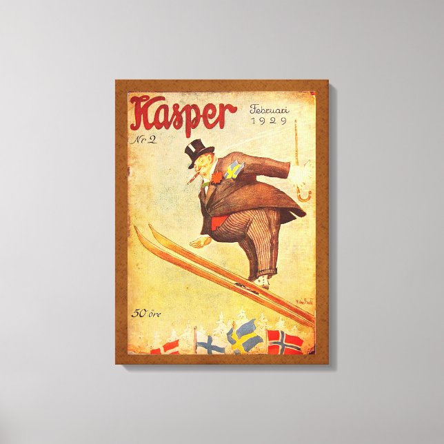 Vintage skandinavische Zigarrenanzeige Leinwanddruck (Vorderseite)