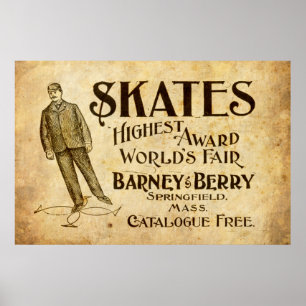 Vintage Skate-Anzeige ab 1899 Poster