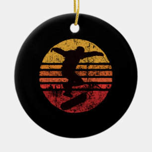 Vintage Skateboard Keramik Ornament