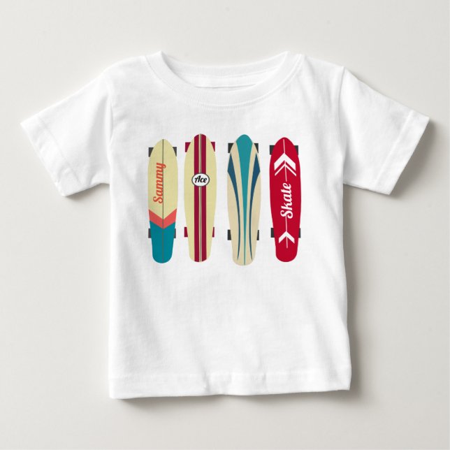 Vintage Skateboards Baby T-shirt (Vorderseite)