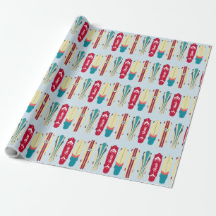 Vintage-Skateboards Geschenkpapier