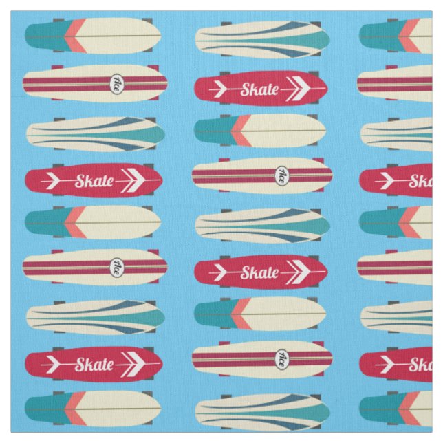 Vintage Skateboards Stoff (Muster)