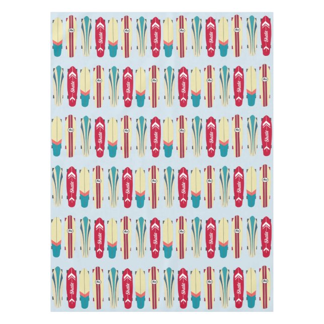 Vintage Skateboards Tischdecke (Vorderseite)