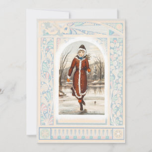 Vintage Skaten-Fraueneis (1865-1899) Weihnachten