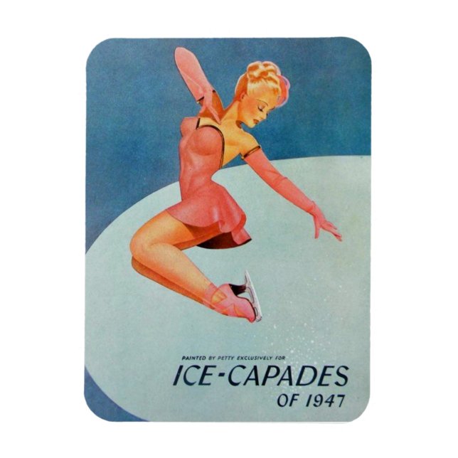 Vintage Skaten-Ice-Capades Magnet (Vertikal)