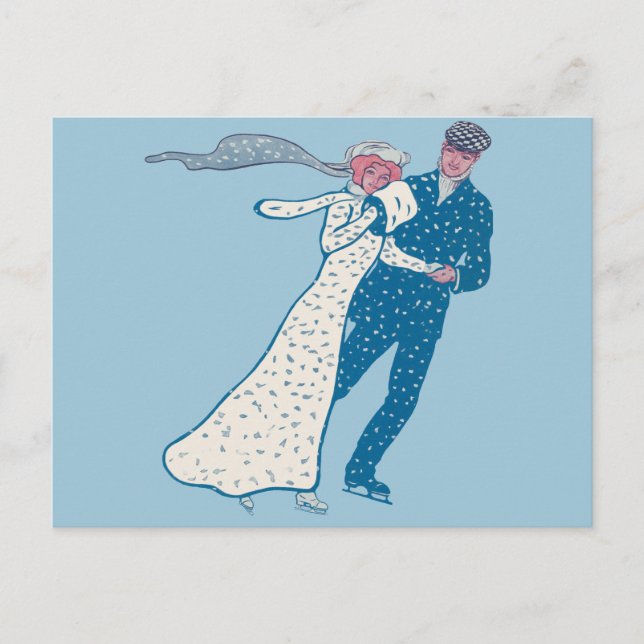 Vintage Skater Postkarte (Vorderseite)