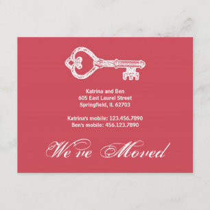 Vintage Skeleton Schlüssel-Mitteilung Ankündigung