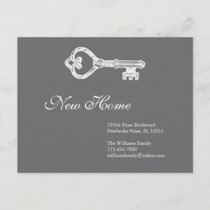 Vintage Skeleton Schlüssel-Mitteilung Ankündigung