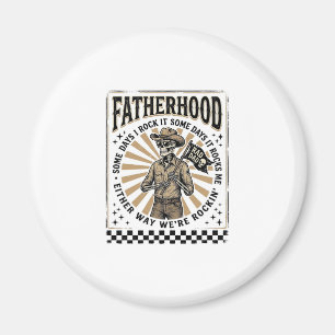 Vintage-Skelett-Cowboy-Vater-Shirt-Design Magnet