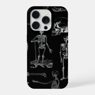 Vintage-Skelett-Illustration Handyhülle iPhone 15 Pro Hülle