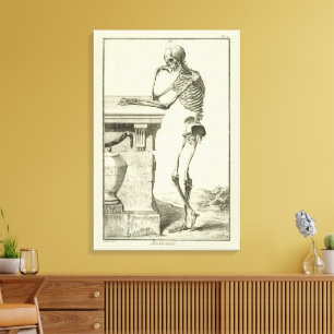 Vintage-Skelett, menschliche Anatomie von Denis Di Leinwanddruck