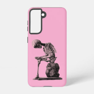 Vintage Skelettkunst "The Thinker" Samsung Galaxy Hülle