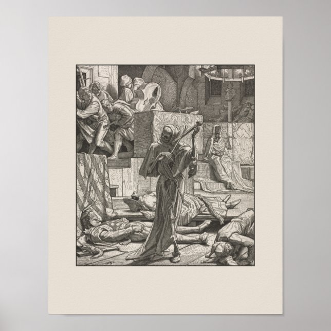 Vintage Skelettmusik Violine Tanz der Toten Schäde Poster (Vorne)