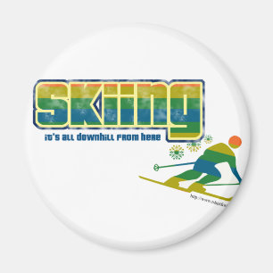 Vintage Ski-Art Magnet