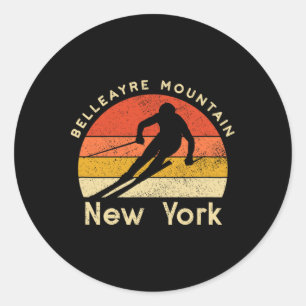 Vintage-Ski Belleayre Mountain New York Berg Runder Aufkleber