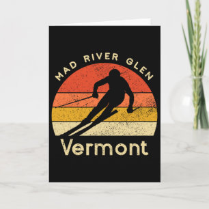 Vintage Ski Mad River Glen Vermont Berg  Karte