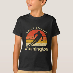 Vintage-Ski Mount Spokane Washington Berg T-Shirt