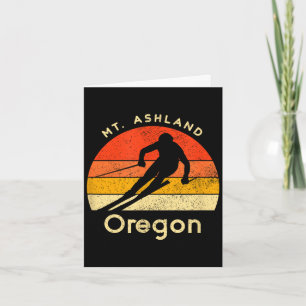 Vintage-Ski Mt Ashland Oregon Berg Karte