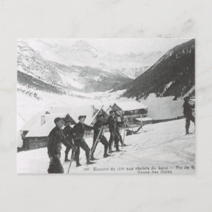 Vintage Skier, Pic de Roche Postkarte