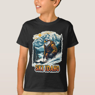 Vintage Skifahren Adler Design  T-Shirt