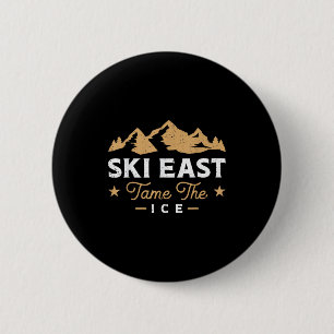 Vintage Skifahren Button