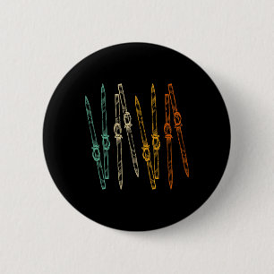 Vintage Skifahren Retro Ski Button