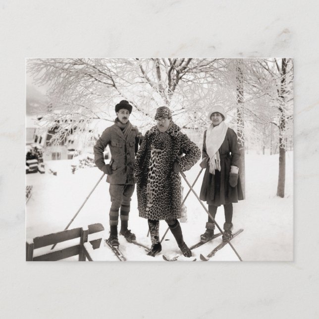 Vintage Skimode, 1910 Postkarte (Vorderseite)