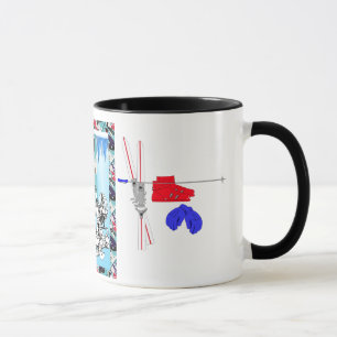 Vintage-Skiplakat, Skifahren in Colorado Tasse
