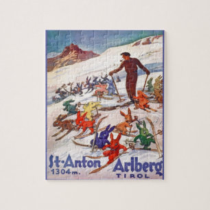 Vintage-Skiposter, Arlberg, St Anton