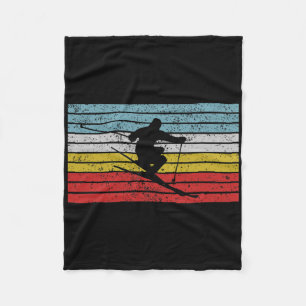 Vintage Skisport-Design im Free-Style-Stil Skispri Fleecedecke