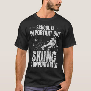 Vintage Skitouren zurück zur Schule T-Shirt