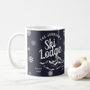 Vintage Skiunterkunft für Familien Kaffeetasse