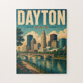 Vintage Skyline von Dayton Ohio
