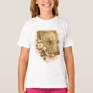 Vintage Smaragd-Geschichtenbuch-Kinder-T-Shirt T-Shirt