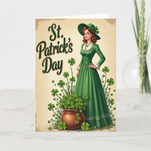 Vintage Smaragd St. Patricks Day Karte