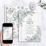Vintage smaragdfarbene Linie Art 60. Geburtstag Einladung<br><div class="desc">Feiern Sie mit unserer Vintagen Emerald Floral Line Art 60. Geburtstag Einladung einen Meilenstein in der Art. Von der handgeschriebenen Kalligraphie bis hin zu den Vintagen Linien-Art Corner Arrangements in elegantem smaragdgrünen Grün, Set dieser Einladung für Ihren besonderen Tag. Mit dem passenden Blumenmuster auf der Rückseite jeder Karte, ist sicher,...</div>
