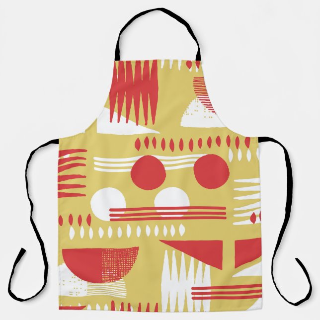 vintage smokeless abstract geometric modern style  schürze (Vorderseite)
