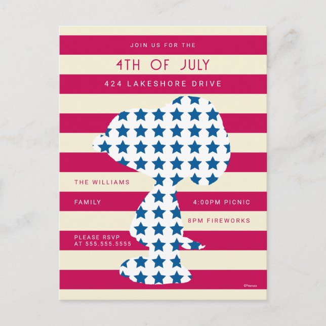 Vintage Snoopie Postkarte (Vorderseite)