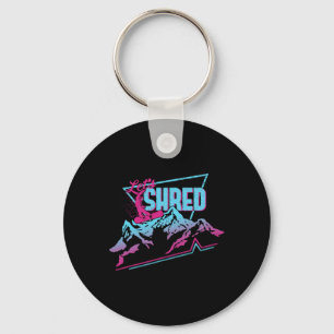 Vintage Snowboard Bekleidung 80er 90s Retro Snowbo Schlüsselanhänger