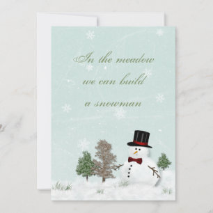 Vintage Snowman Invitation de mariage hivernal