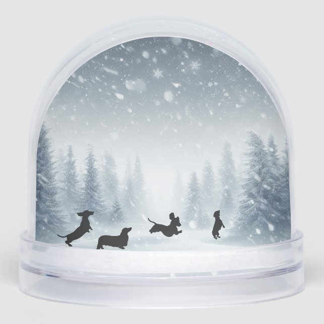 VINTAGE SNOWY DACHSHUND SILHOUETTE (Avant)