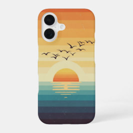 Vintage Soaring Sea Birds iPhone 16 Hülle