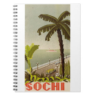 Vintage Sochi Marine Station Kunst Reise Notizblock