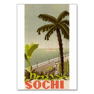 Vintage Sochi Marine Station Kunst Reise Tischnummer