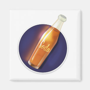 Vintage-Sodawasser-Metalldruck Magnet