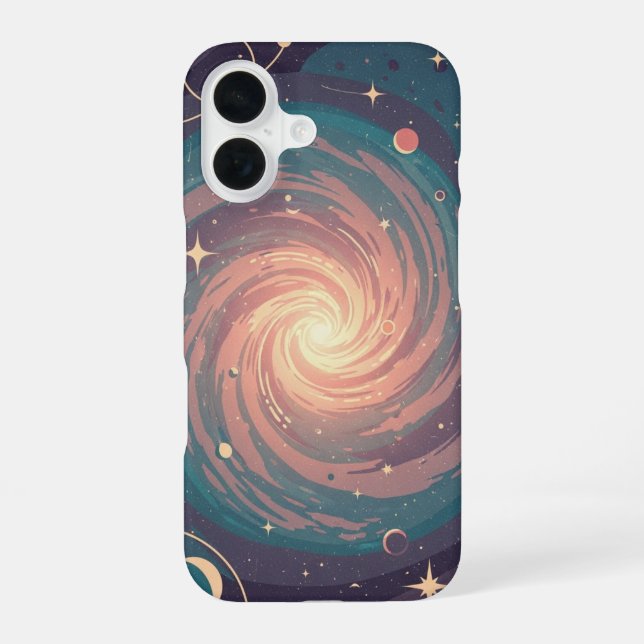 Vintage Soft-Style-Nebel iPhone 16 Hülle (Rückseite)