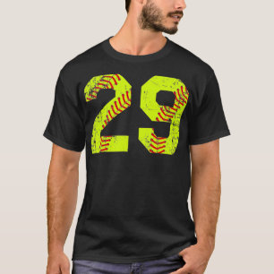 Vintage Softball 29 Jersey-Nummer T-Shirt