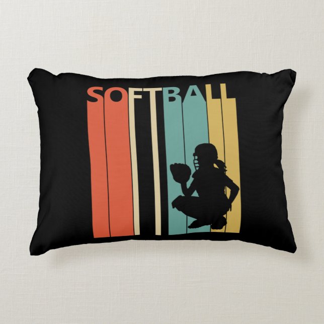 Vintage Softball Dekokissen (Vorderseite)