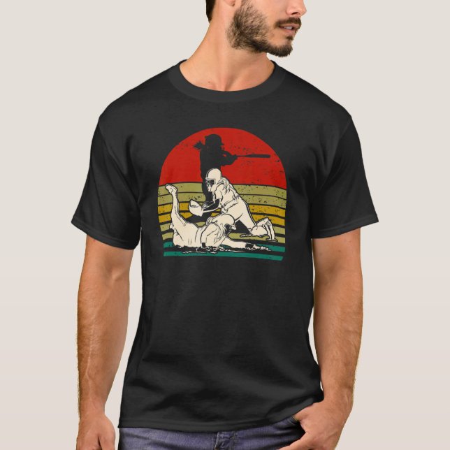 Vintage-Softball-Pitcher-Fänger T-Shirt (Vorderseite)